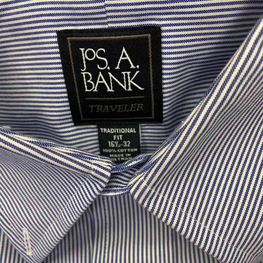 Jos Bank Travellers Mens long‎ Sleeve shirts Size 16.5 -32